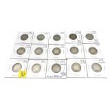 x15- Canadian silver quarters -x15 quarters - Sold