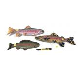 Lot: 3- Wooden Fish Decoys