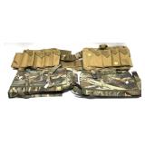 Lot: Pair of Camo Boot Gaiters and Tactical belt