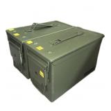 Lot: 2 metal ammo cans