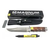 Magnum by Boker Hunting Knife with leather