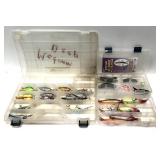 Lot, 3 plastic tackle boxes with collection of