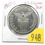 1907-S Philippines 1 peso