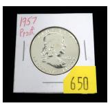 1957 Proof half dollar