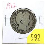 1912 Barber half dollar