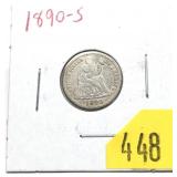 1890-S Seated Liberty dime