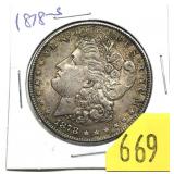 1878-S Morgan dollar