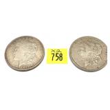 x2- 1921 Morgan dollars -x2 dollars -Sold by