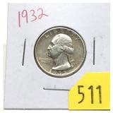 1932 Washington quarter