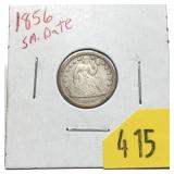 1856 Small Date Seated Liberty dime