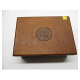 Large Cigar Wood Dovetailed Box full of Hank Aaron