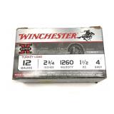 Box of 12 Ga. 2.75" No. 4 Winchester turkey loads,