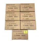 x7- Boxes of 5.56mm M855 Hansen cartridges -x7