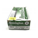 Box of .380 Auto 95-grain MC Remington cartridges,