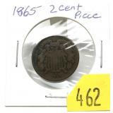 1865 2-cent piece