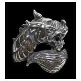 Sterling silver dragon figural ring, new, size 7