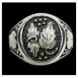 Dakota sterling silver leaf design ring, new,