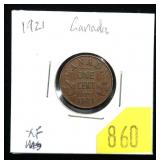 1921 Canadian 1 cent