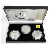 2006 3-pc. American Eagle 20th Anniversary Silver