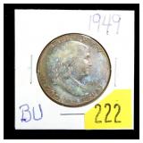 1949 Franklin half dollar, BU