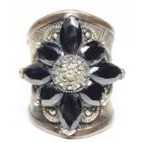 Sterling silver wrap style rings with marcasite