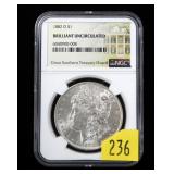 1882-O Morgan dollar NGC slab certified BU