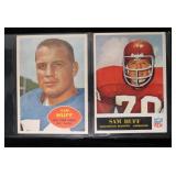 Lot: 2 Topps Sam Huff Redskin & Giants 1960, 1965,