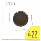 1881 Indian Head cent