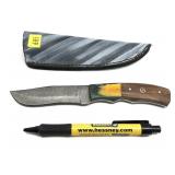 Custom handmade Damascus blade knife with