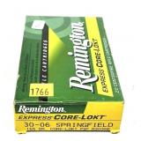 Box of .30-06 165-grain Core-Lokt PSP Remington