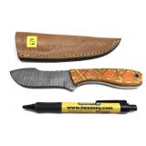 Custom handmade Damascus blade knife with