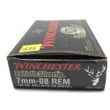 Box of 7mm-08 REM 140-grain ballistic silvertip