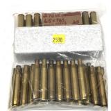 Bag of .270 win brass, marked 65 pcs.