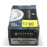 Box of .22 LR. Federal cartridges, 50 Rds.