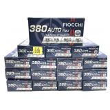 x16- Boxes of .380 Auto 95-grain FMJ Fiocchi