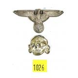 WWII German SS Cap Eagle and Skull