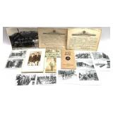 Lot: Assorted Military photos, postcards, Civil