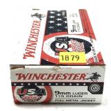 Box of 9mm Luger 115-grain FMJ Winchester