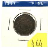 1867 2-cent piece