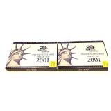 x2- 2001 Proof sets -x2 sets - Sold by the piece,