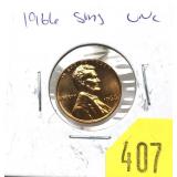 1966 SMS Lincoln cent, Unc.