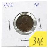 1910 Lincoln cent, AU