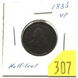 1835 U.S half cent