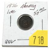 1876 Norway 1 ore