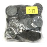 Lot, steel cents, 100 pcs.