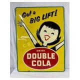 SST EMB. DOUBLE COLA W/ GIRL 35 1/2X48