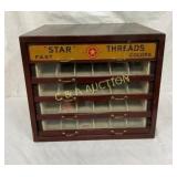 STAR WOODEN 4 DRAWER SPOOL CABINET 18X15 1/2