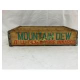 WOODEN MT. DEW 24 BOTTLE CRATE NY