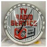 12IN ELECTRONIC TUBE THERM. "TV RADIO SERVICE"