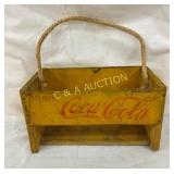 EARLY WOODEN DRINK COCA COLA CARRIER 8X4 1/2